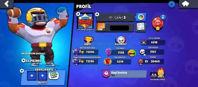 72k BS / BB 13 COC / CR 7K