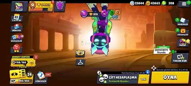 Brawl stars dolu hesap 200 elmas 20 k mücevher tüm karakterler var