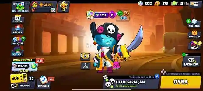Brawl stars ideal hesap 73 karaktere sahip
