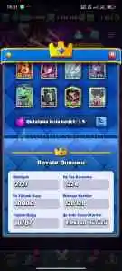 Dolu 11 k clash royel hesabı 3,8m altin 4 k taş vardır