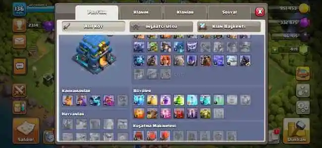 TH12 136 Lvl 541 Madalyalı Güzel Hesap