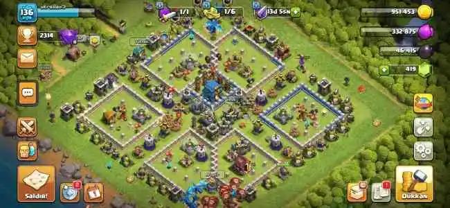 TH12 136 Lvl 541 Madalyalı Güzel Hesap