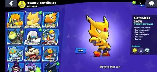 65.000 kupalı 2019dan kalma antika kostumlu nadir hesap