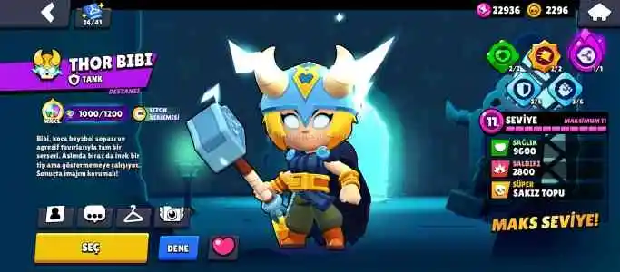 33k 8 pass kostümlü hesap Thor bibi kostümlü 3 ünvanlı 25 karakter Max ve hiperli hesap