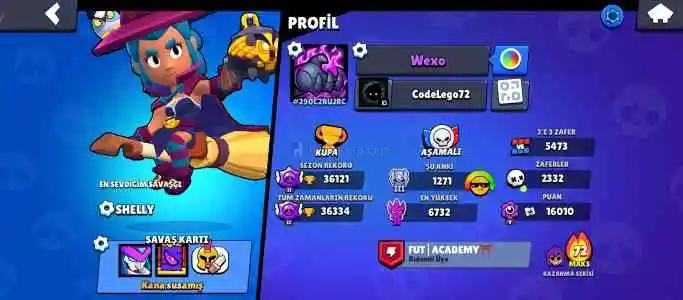 Brawl stars hesapı (nadir) 36k