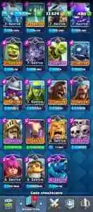 Clash Royale hızlı başlangıç için 1800 kupalık hesap.