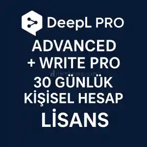 Deepl Pro Advanced + Write Pro Lisans – 30 Günlük Kişisel Hesap