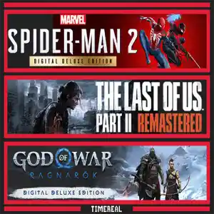 Marvels SpiderMan 2 + The Last of Us Part 2 + God Of War Ragnarök