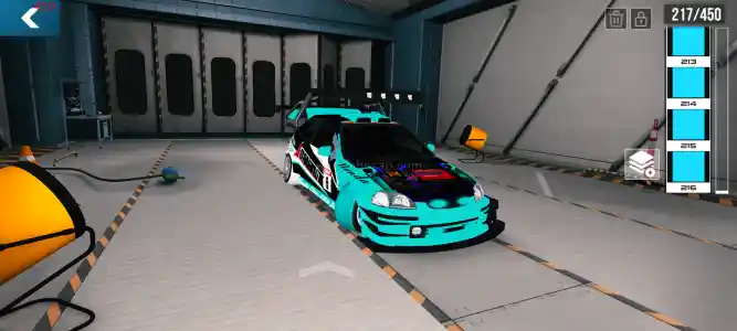 car parking 1 çizimli Honda Civic +1m