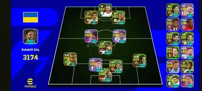 Pes Efootball hesap bombacılı müq almayan top