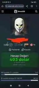 160a yakın oyun var, 403 dolar değerinde hesap uygundur