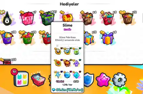 pet simulator 99 slime gift 600 adet + hediye