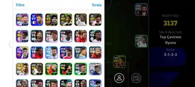 eFootball Mobile 3900 Coinli Hesap