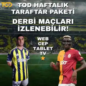 Derbi İzlenebilir TOD TV 1 Haftalık Taraftar Kodu Sınırlı Stok