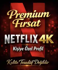 Netflix 4K UHD Kişiye Özel (Profil) Oto Teslimat (Anlık Hane Onayı TV, PC, Tel vb)