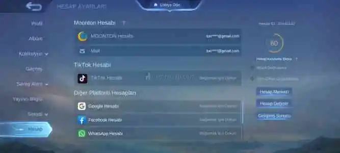 Saygın 4 Full Dolu Mobile Legends Hesap