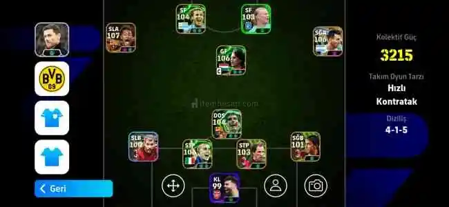 Efootbal 3215 kolektif güç