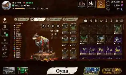 The Wolf 90 lvl hesap