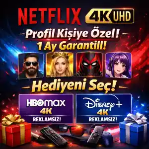 Netflix 4K UHD Kişiye Özel (Profil) ve Hediyeni Seç