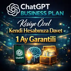 Kişiye Özel Hesabınıza Chatgpt 5.2 Business | 1 Ay Garantili