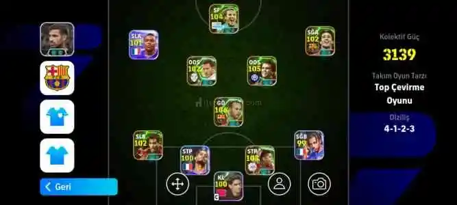 Efootball pes 3139kg 106 inniestalı hesap