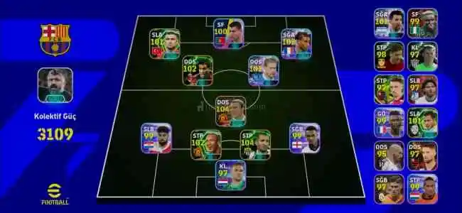 ? eFootball Dolu Kadro | 3100+ Güç | Hazır Hesap ?