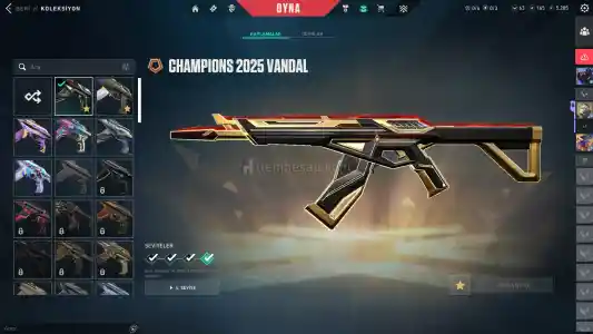 3 Bıçaklı 36 Skinli Premium Hesap