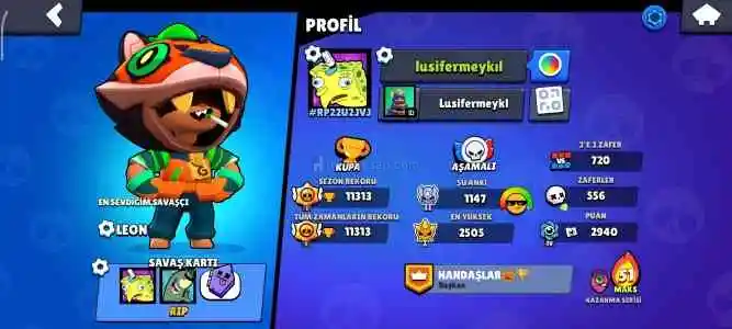 Premium Skinli Hesap | Ücretsiz brawl pass | Mail Değişmeli