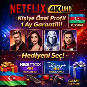 ⭐Yilbaşi Özel⭐ Netflix 4K UHD 30 GÜN Garanti Kişiye Özel TV Onayli