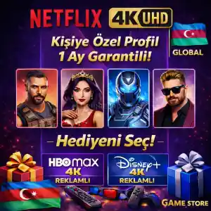 ⭐Yilbaşi Özel⭐ Netflix 4K UHD 30 GÜN Garanti Kişiye Özel TV Onayli