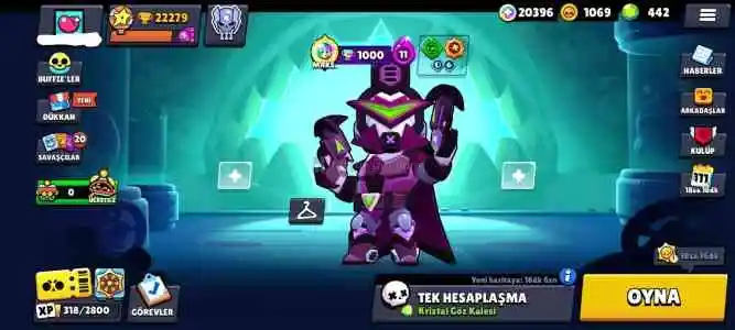 Brawl Stars 175 Kostümlü Hesap