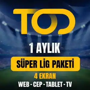 1 Aylık TOD Süperlig Paketi Kodu