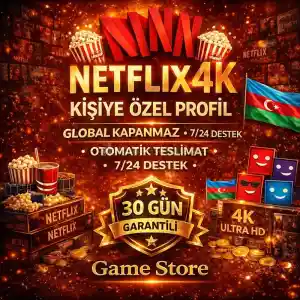 ⭐Yılbaşına Özel⭐Netflix 4K UHD Kişiye Özel (Profil)⭐ Oto Teslimat⭐(Anlık Hane Onayı TV, PC, Tel vb)