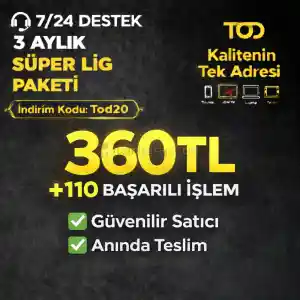 Tod 3 Aylık Süper Lig Paketi