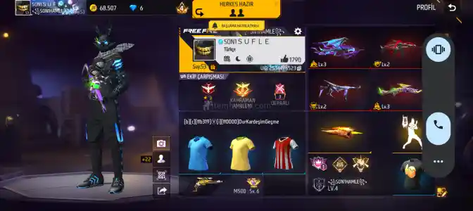 Fire free satılık hesap