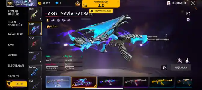 Fire free satılık hesap