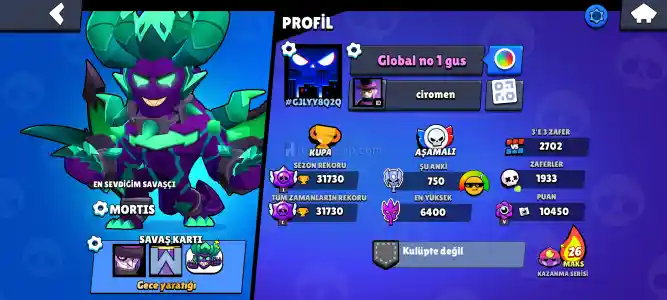 Bs Satılık 30k Hesap 3 Efsanevi Kostüm Var