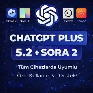 ⭐ 1 Aylık Hesap ⭐ | Chatgpt 5.2 Plus + Sora 2 + Dall-E