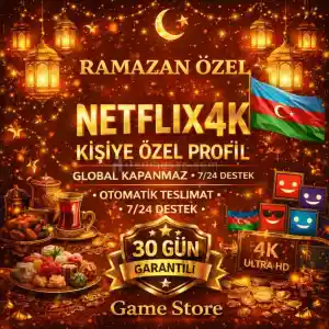 ⭐Ramazan' A Özel⭐Netflix 4K UHD Kişiye Özel (Profil)⭐ Oto Teslimat⭐(Anlık Hane Onayı TV, PC, Tel vb)