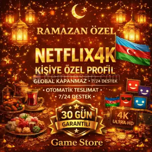 ⭐Ramazan' A Özel⭐Netflix 4K UHD Kişiye Özel (Profil)⭐ Oto Teslimat⭐(Anlık Hane Onayı TV, PC, Tel vb)