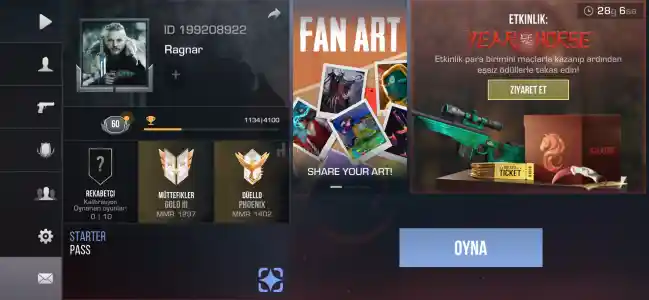 Standoff 2 Hesabi Satilik 60svy Eldivenli + bicak + guzel skinler acill satiliktir