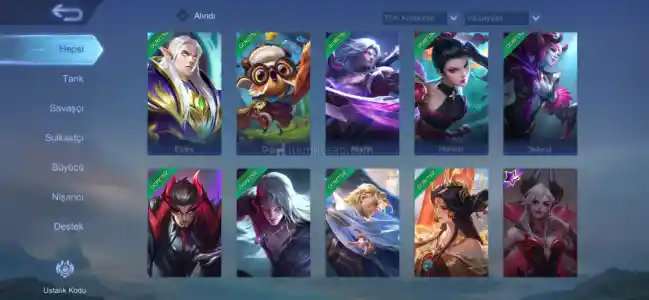 Mobile legends hesap