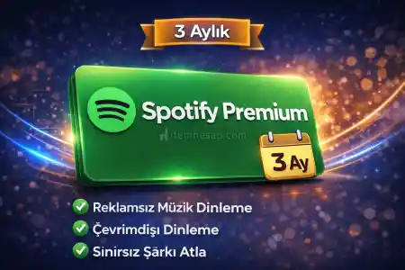 Spotify Premium 3 Aylık Uygun Fiyat – Reklamsız – Hızlı Teslim