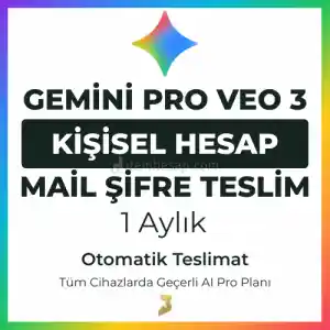 ⭐Gemini Pro + Veo 3 Kişisel Hesap 1 Aylık⭐