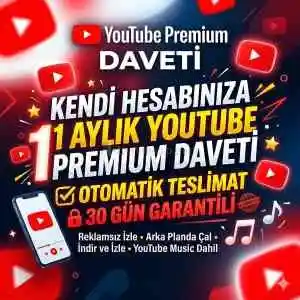 Kendi Hesabınıza 1 Aylık Youtube Premium Daveti