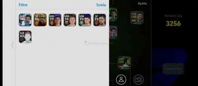 Pes mobile satılık hesap