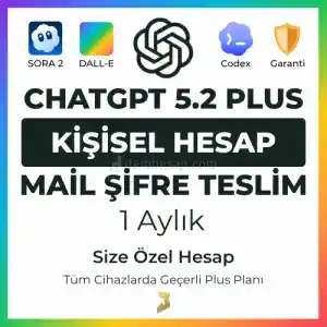 ⭐ChatGPT 5.2 Plus Kişisel Hesap 1 Aylık⭐