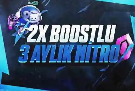 Discord 3 aylık 2x Boostlu Nitro