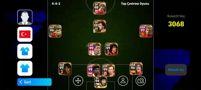 2021 pes epik kadro (10 tanede yedek epik vardır)