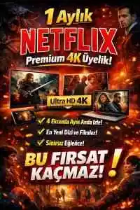 ⭐Netflix 4K Ultra HD 1 Aylık